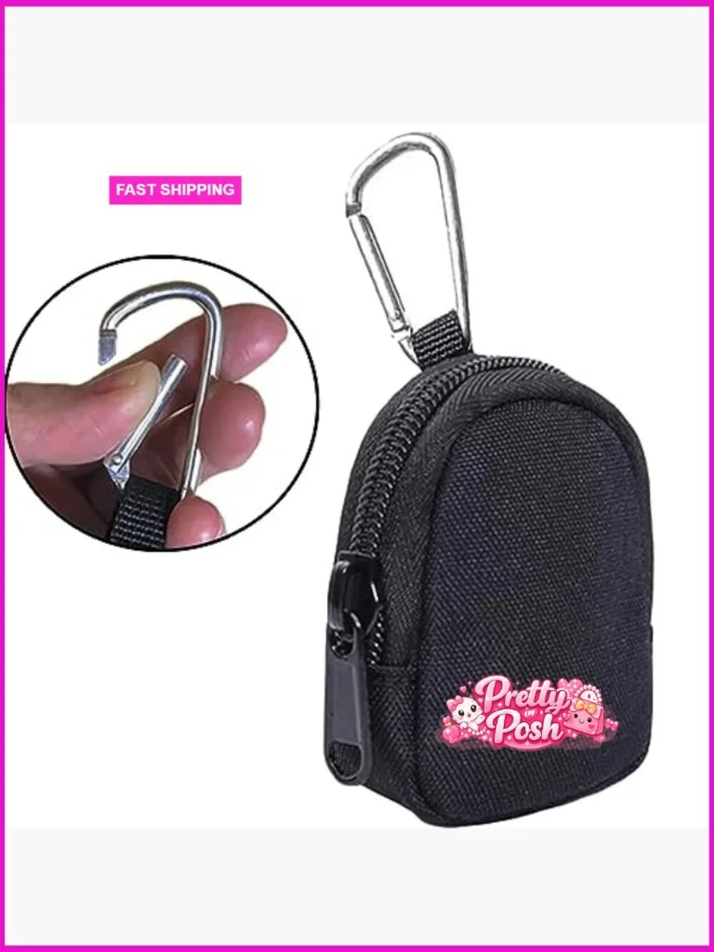 2 Pack Tactical Coin Purse Nylon Mini Tool Organizer Keychain Pouch